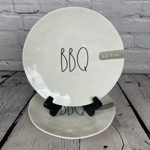 Rae Dunn BBQ Melamine Lunch Plates S/2
